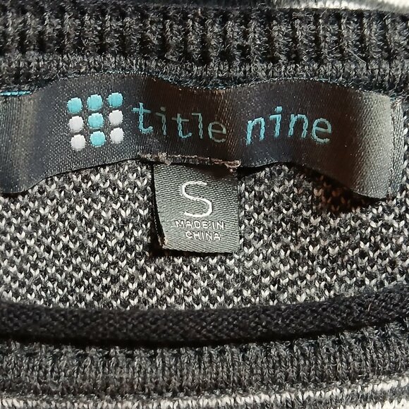 TITLE NINE Black/White Polka Dot Crew Neck Sweater - Picture 6 of 10